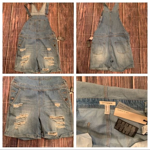 life in progress Womens Jumper Denim Overall Shorts
NWT Size M - Picture 1 of 6